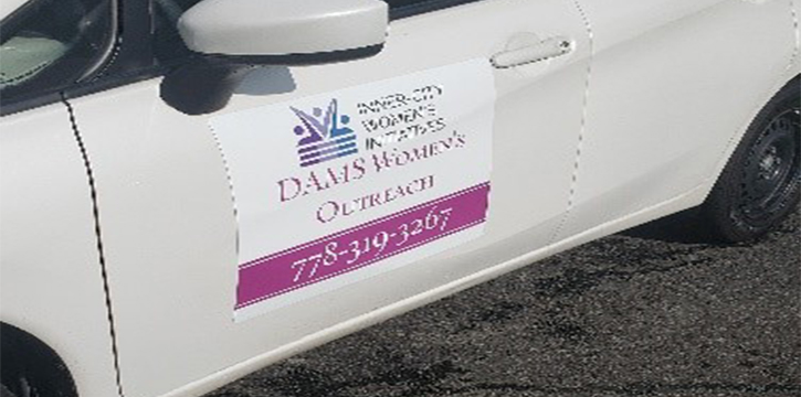 Banner on a car