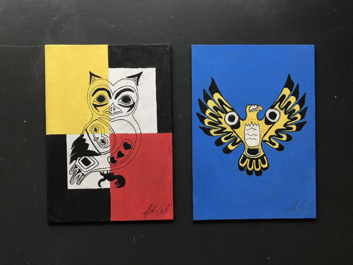Owl and Eagle Paintings