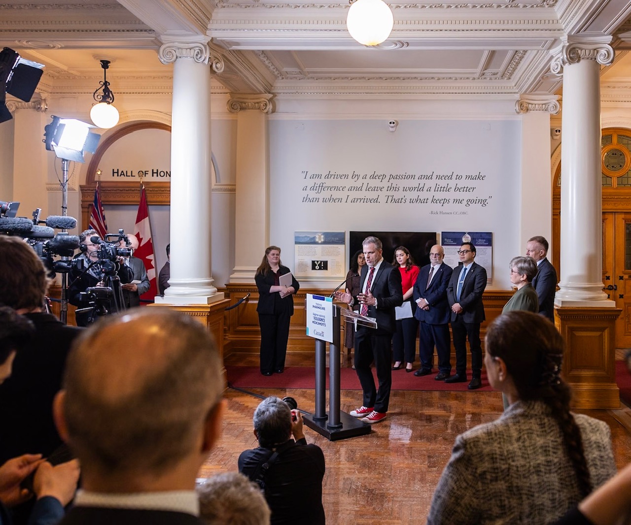 Announcement at BC Legislature Building