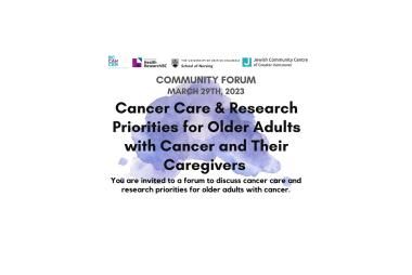 Community Forum to discuss cancer care 