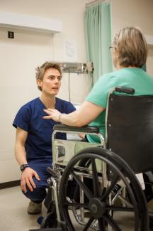 Nurse helping out a patient