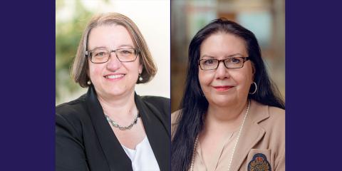 Headshots of Elizabeth Saewyc and Margaret Moss