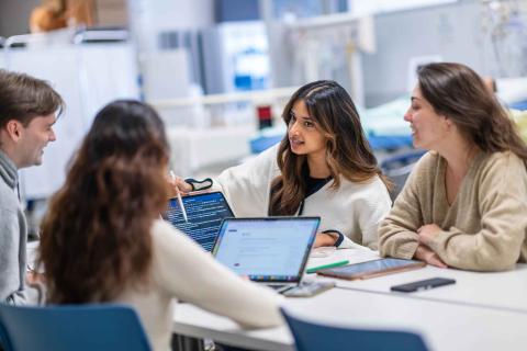 Nursing students study group