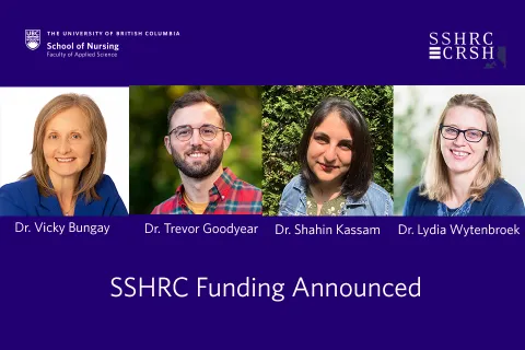 Headshots of Vicky Bungay, Trevor Goodyear, Shahin Hassam, and Lydia Wytenbroek