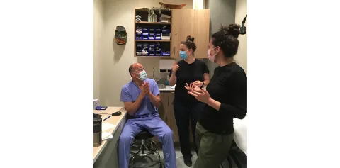 UBC volunteers with staff at Kilala Lelum