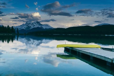 lake and mountain landscape